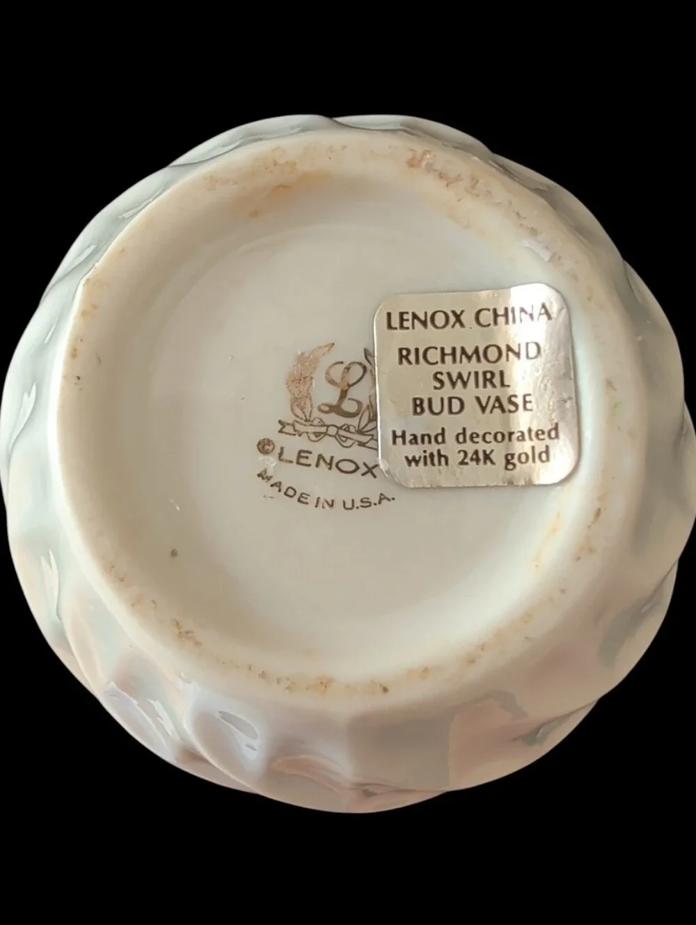 Vintage Lenox Richmond Swirl Bud Vase